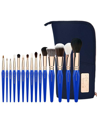 Golden triangle phase i complete 15pc brush set with pouch