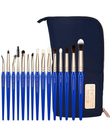 Golden triangle eyes only complete 15pc brush set with pouch